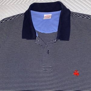 Brooks Brothers striped short sleeve polo button